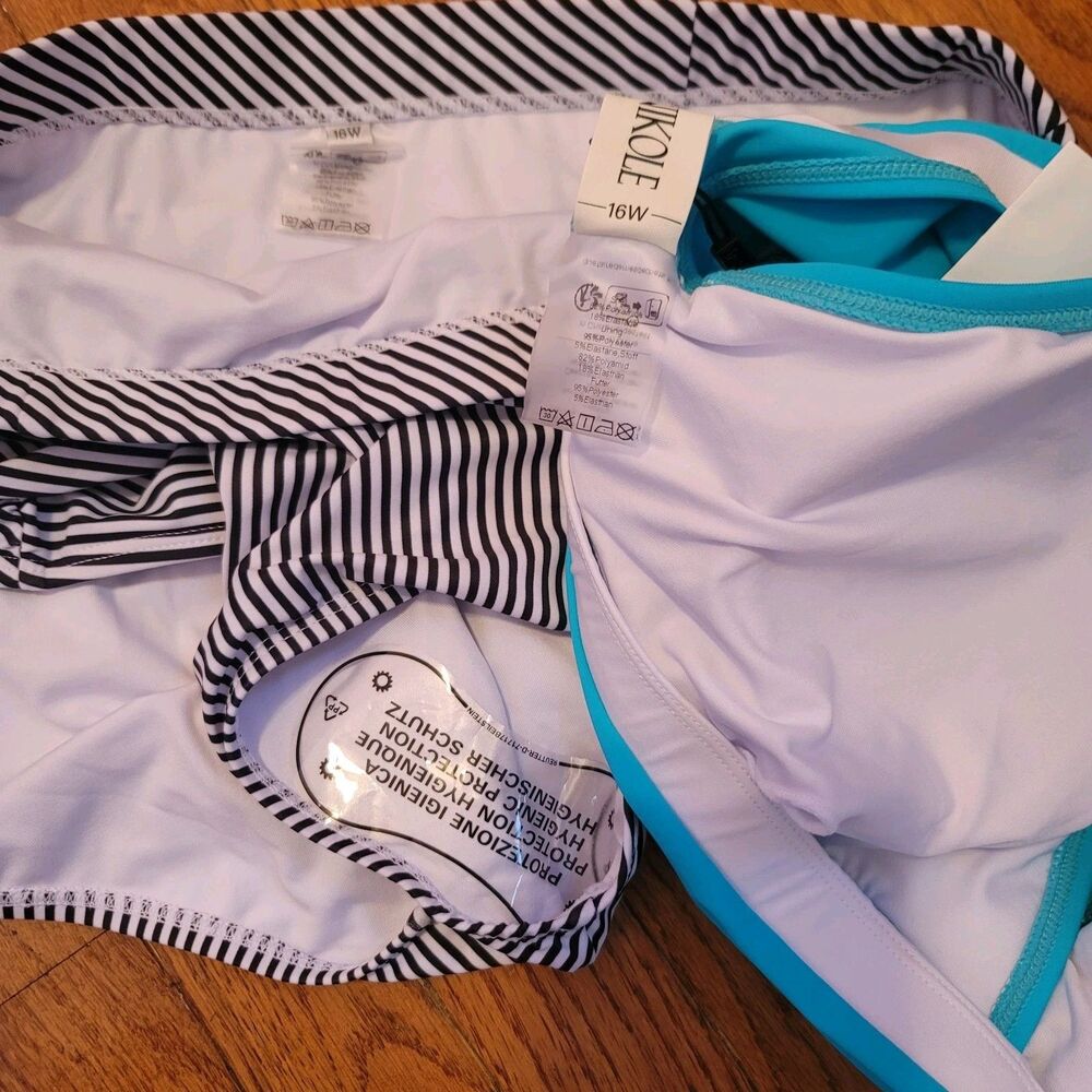 Hanna Nikole Push Up High Waist Tummy Control NWT Two Piece Womens Plus Size 16W - Picture 5 of 6